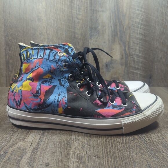 Converse Shoes Mens Size 12 ANDY WARHOL Statue of Liberty New York Sneaker Art - Picture 2 of 14